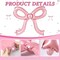 2 Pcs Pink Bow Balloons Coquette Birthday Bachelorette Party Decorations Giant Bows Themed Foil Balloon for Baby Shower Decor